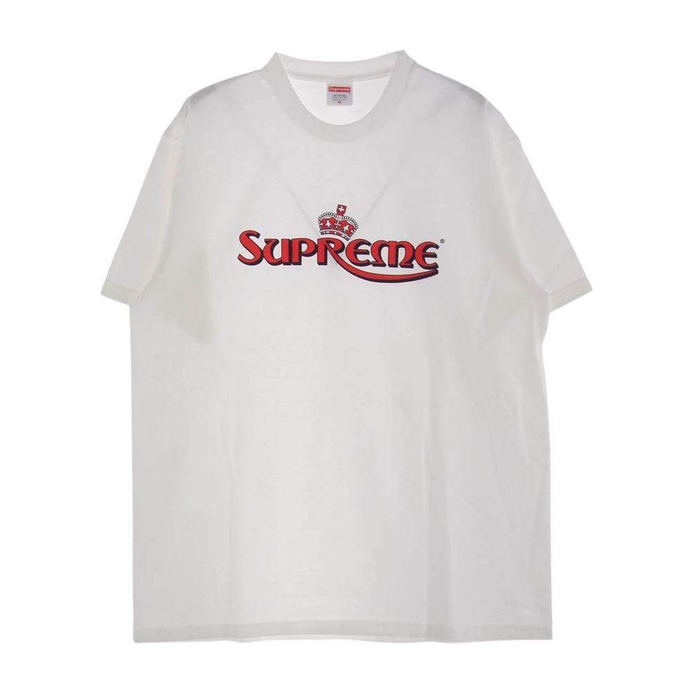 Supreme シュプリーム 23SS CROWN Tee クラウン フロント プリント Ｔシャツ 半袖 ホワイト系 M【極上美品】【中古】