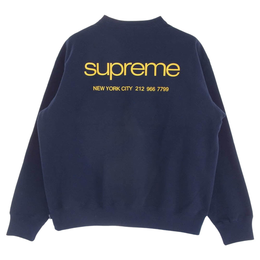 Supreme シュプリーム 23AW NYC クルーネック スウェット バック プリント ネイビー系 M【美品】【中古】