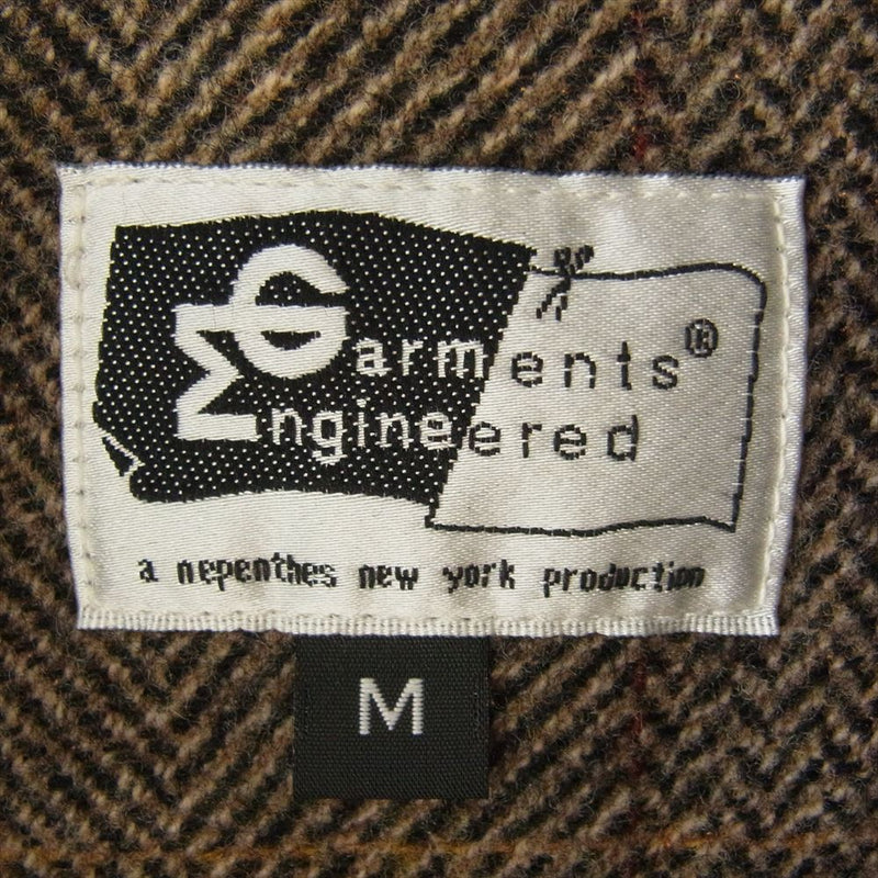 Engineered Garments エンジニアードガーメンツ コーデュロイ 切替 裏地ツイードチェック モッズコート マッキーノ コート ベージュ系 M【中古】