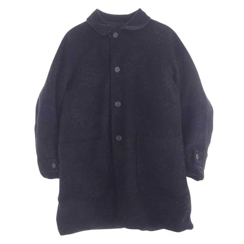 Engineered Garments エンジニアードガーメンツ リバーシブル ステンカラー ウール ナイロン コート ネイビー系 S【中古】