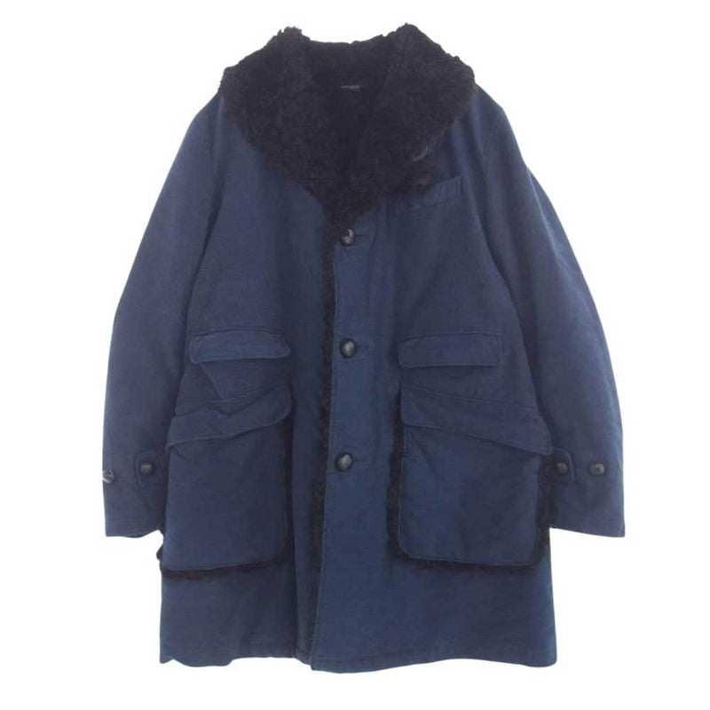 Engineered Garments エンジニアードガーメンツ 14AW Beauty&Youth 別注 FOREST COAT 裏ボア ロング コート ネイビー系 M【中古】