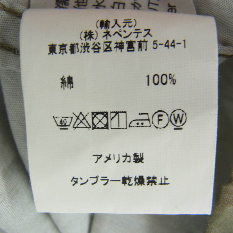 Engineered Garments エンジニアードガーメンツ リーフ プリント コットン オーバーサイズ アノラック パーカー カーキ系 S【中古】