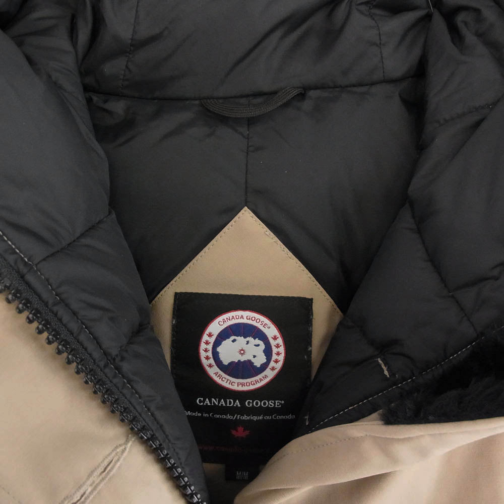 CANADA GOOSE カナダグース 2603JL 国内正規品 BRONTE PARKA ブロンテ パーカ  ファー付き ダウン ジャケット ベージュ系 M【中古】