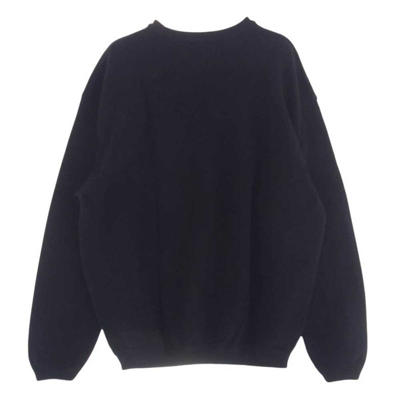 crepuscule クレプスキュール 2003ー003 MOSS STITCH CREW SLIT コットン ニット ブラック系 2【中古】