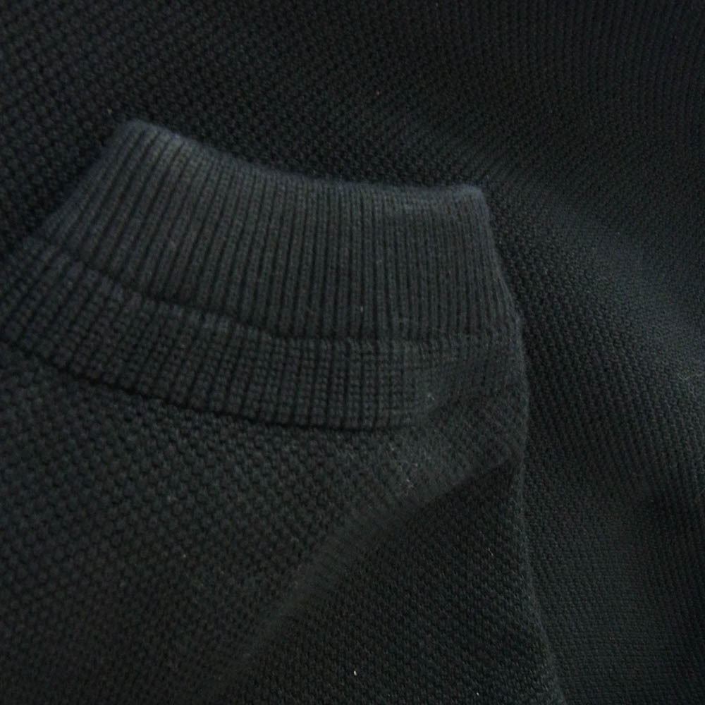 crepuscule クレプスキュール 2003ー003 MOSS STITCH CREW SLIT コットン ニット ブラック系 2【中古】