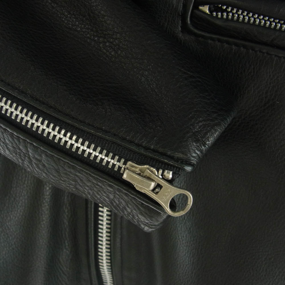 VANSON バンソン Ron Herman ロンハーマン別注 USA製 レザー ダブル ライダース ジャケット ブラック系 34【中古】