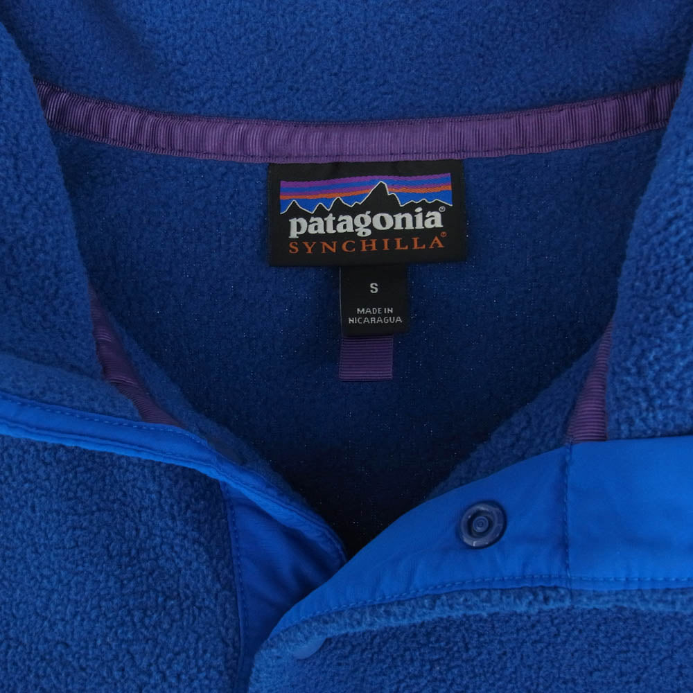 patagonia パタゴニア 25580FA20 シンチラ スナップ プルオーバー フリース ジャケット グリーン系 ブルー系 S【中古】