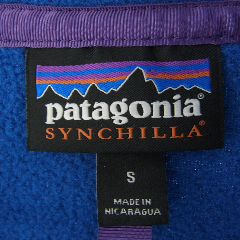 patagonia パタゴニア 25580FA20 シンチラ スナップ プルオーバー フリース ジャケット グリーン系 ブルー系 S【中古】