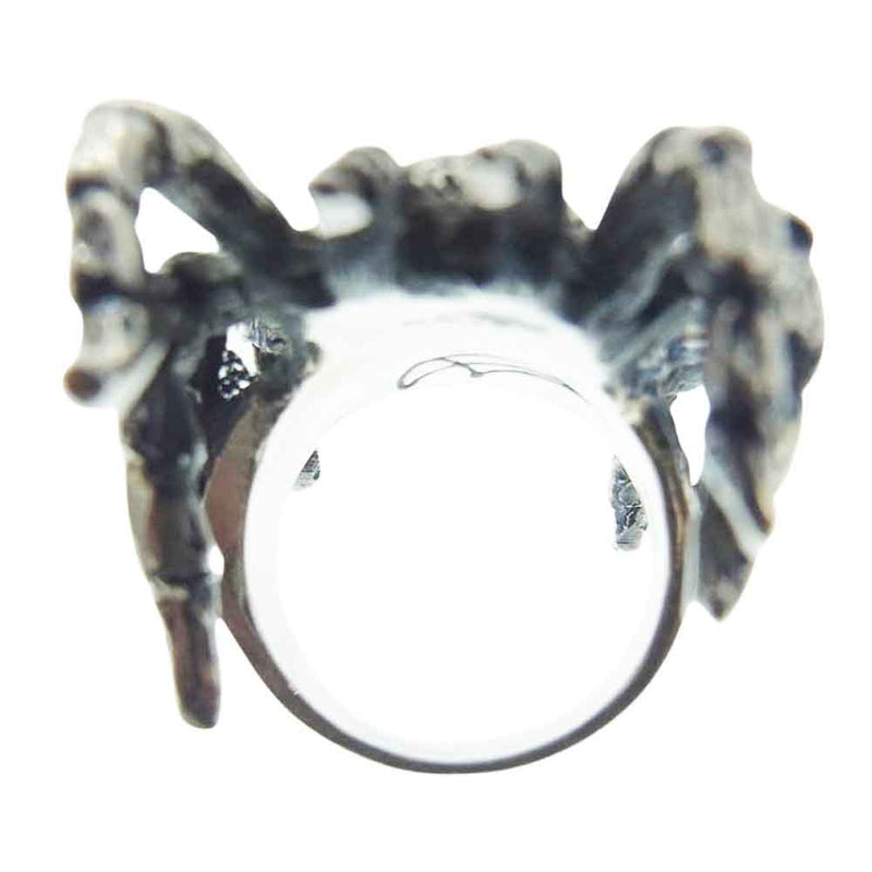 CRAZY PIG クレイジーピッグ Crystal Tarantula Ring クリスタル タランチュラ 大蜘蛛 スパイダー リング シルバー系 16号【中古】