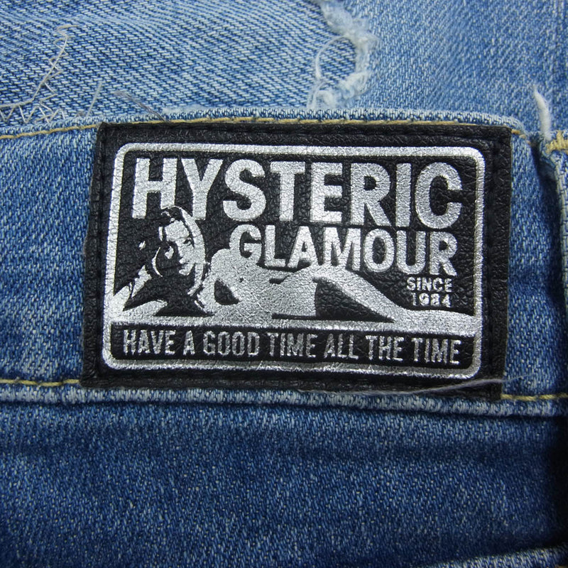 HYSTERIC GLAMOUR ヒステリックグラマー 0261AP14 KPR加工 ISKO デニム リメイク スリム パンツ スキニー デニム パンツ インディゴブルー系 34【中古】