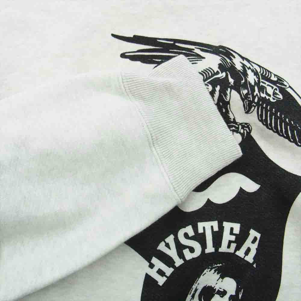 HYSTERIC GLAMOUR ヒステリックグラマー 23AW 02233CS08 THE ROLLING STONES ローリングストーンズ STONES 1975 リップアンドタン イーグル ガール プリント スウェット グレー系 L【中古】