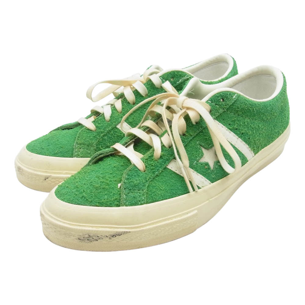 CONVERSE コンバース 1SD590 STAR&BARS US SUEDE BRIGHT GREEN スター&バーズ スエード スニーカー グリーン系 26.5cm【中古】