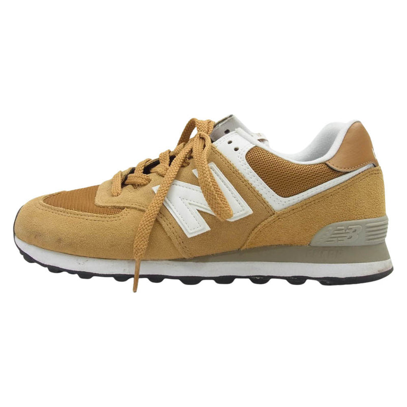 NEW BALANCE ニューバランス ML574RP2 574 スエード スニーカー ライトブラウン系 27cm【中古】