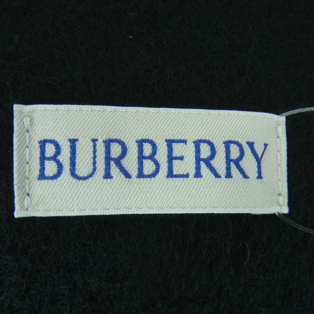 BURBERRY バーバリー カシミヤ カシミア100％ ロゴ刺繍 フリンジ