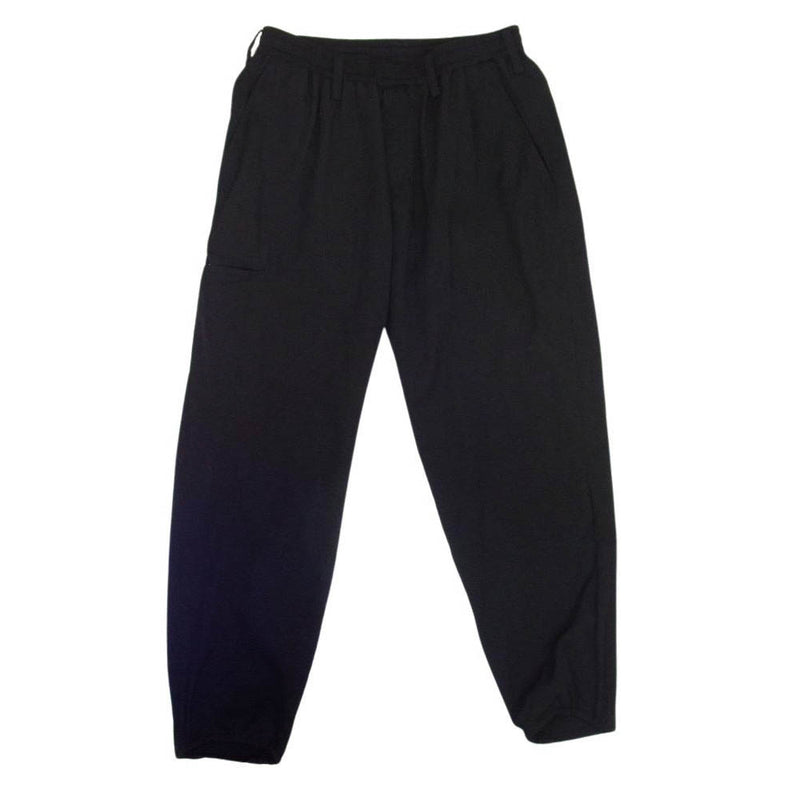 Yohji Yamamoto ヨウジヤマモト 17SS HD-P01-140 GABARDINE SLIM STRING PANTS ウール ギャバジン 裾リブ  ストリング パンツ ブラック系 2【中古】