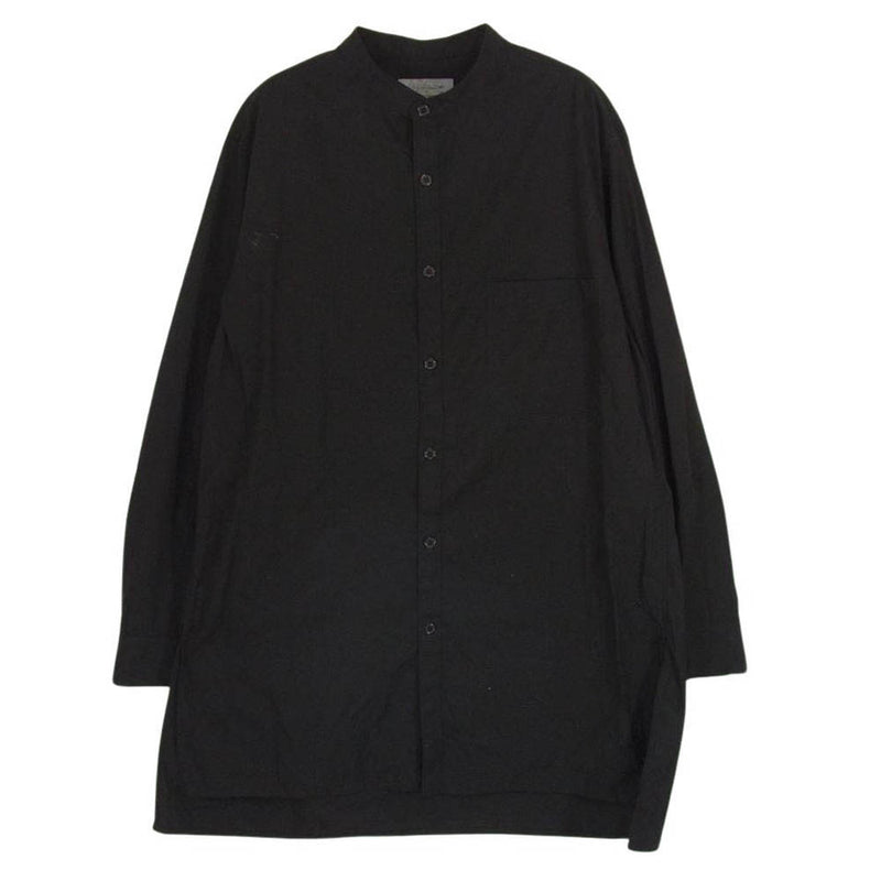 Yohji Yamamoto POUR HOMME ヨウジヤマモトプールオム 23SS HZ-B28-012 Broad J-Narr バンドカラー ロングブロード ポケット シャツ ブラック系 2【中古】