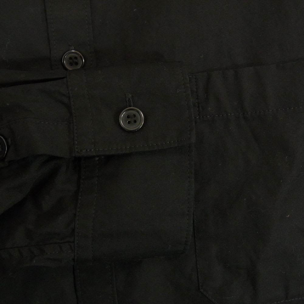 Yohji Yamamoto POUR HOMME ヨウジヤマモトプールオム 23SS HZ-B28-012 Broad J-Narr バンドカラー ロングブロード ポケット シャツ ブラック系 2【中古】