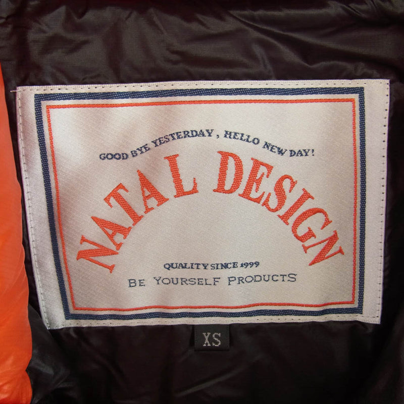 NATAL DESIGN ネイタルデザイン ND-OS-083 × NANGA ナンガ IGLOO DOWN JACKET4 ダウン ジャケット オレンジ系 XS【新古品】【未使用】【中古】