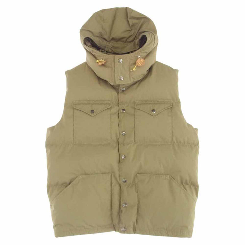 THE NORTH FACE ノースフェイス ND2750N PURPLE LABEL パープルレーベル 65/35 Hooded Sierra Vest  フード ダウン ベスト ベージュ系 L【中古】