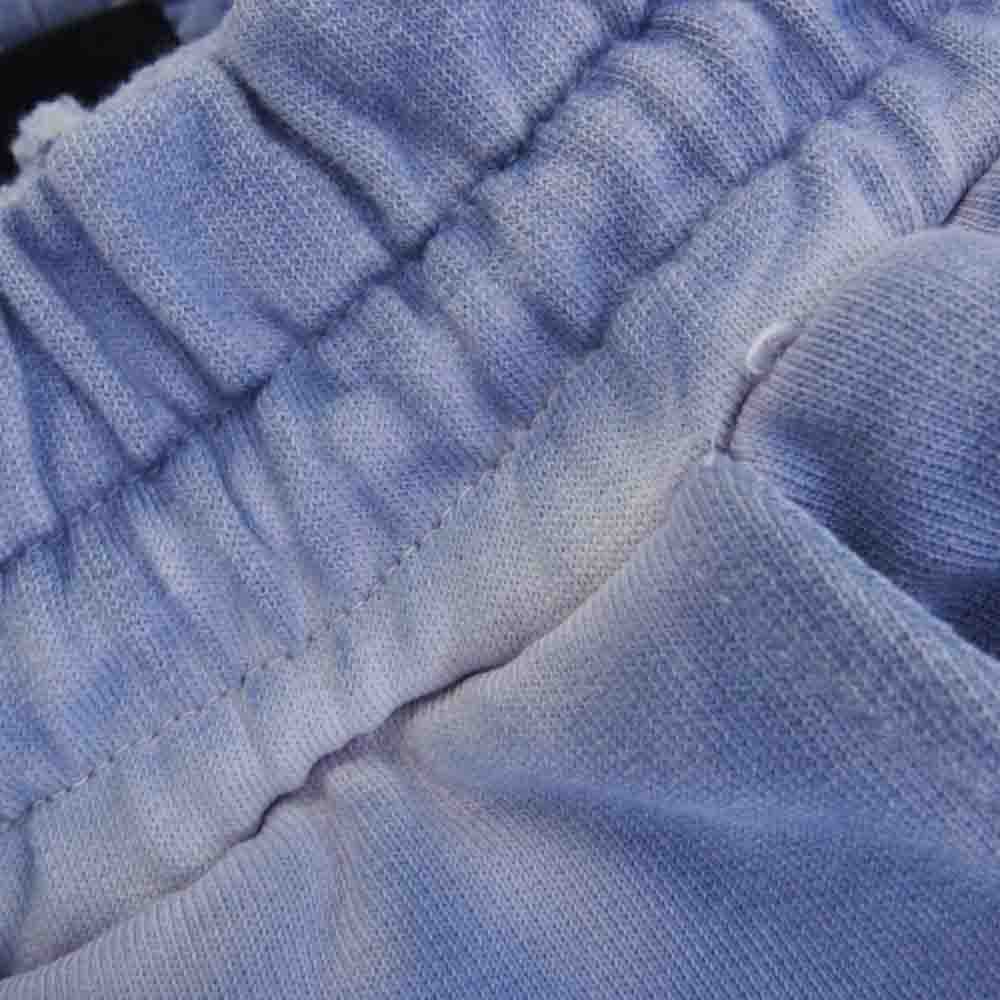 セルフメイド 20AW イタリア製 WRITTINGS SWEAT PANTS 総柄 刺繍プリント スウェットパンツ パープル系 ブルー系 M【中古】