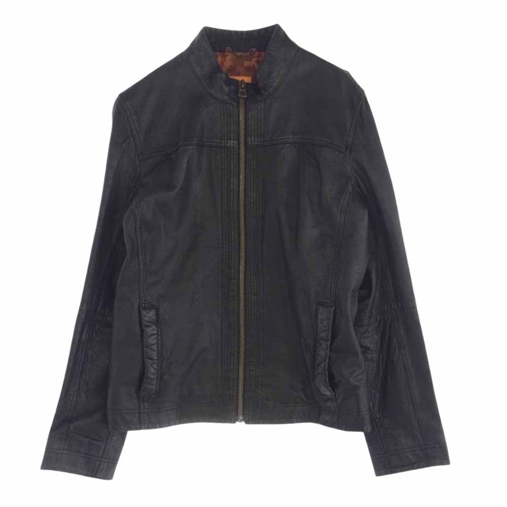 HUGO BOSS ヒューゴボス 10170889 Jips5 ラムレザー シングルライダース ジャケット ブラック系 DE 46【中古】