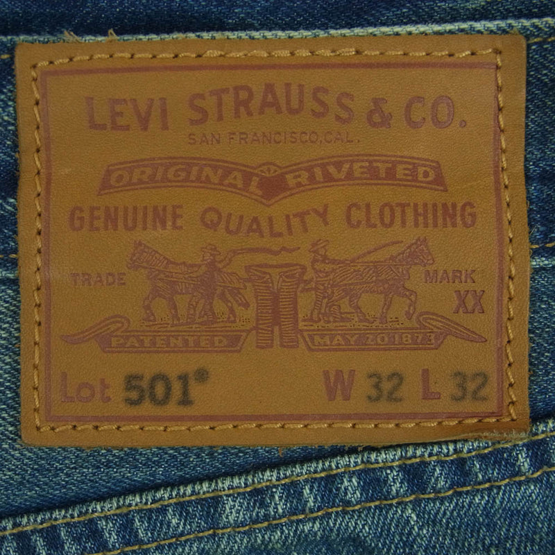 Levi's リーバイス 501-1487 501 デニム パンツ ビッグE ウォッシュドヴィンテージ インディゴブルー系 W32 L32【美品】【中古】