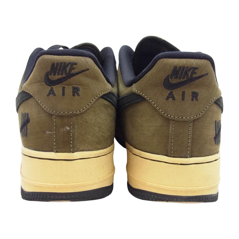 NIKE ナイキ DH3064-300 × UNDEFEATED アンディフィーテッド Air Force 1 Low Olive AF1 エアフォース ロー オリーブ スニーカー カーキ系 28cm【中古】