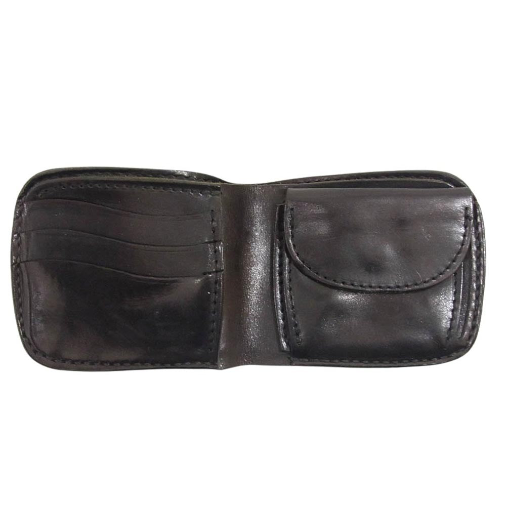 ワンズワーカー Half Wallet ハーフ ウォレット 二つ折り 財布 ブラック系【中古】