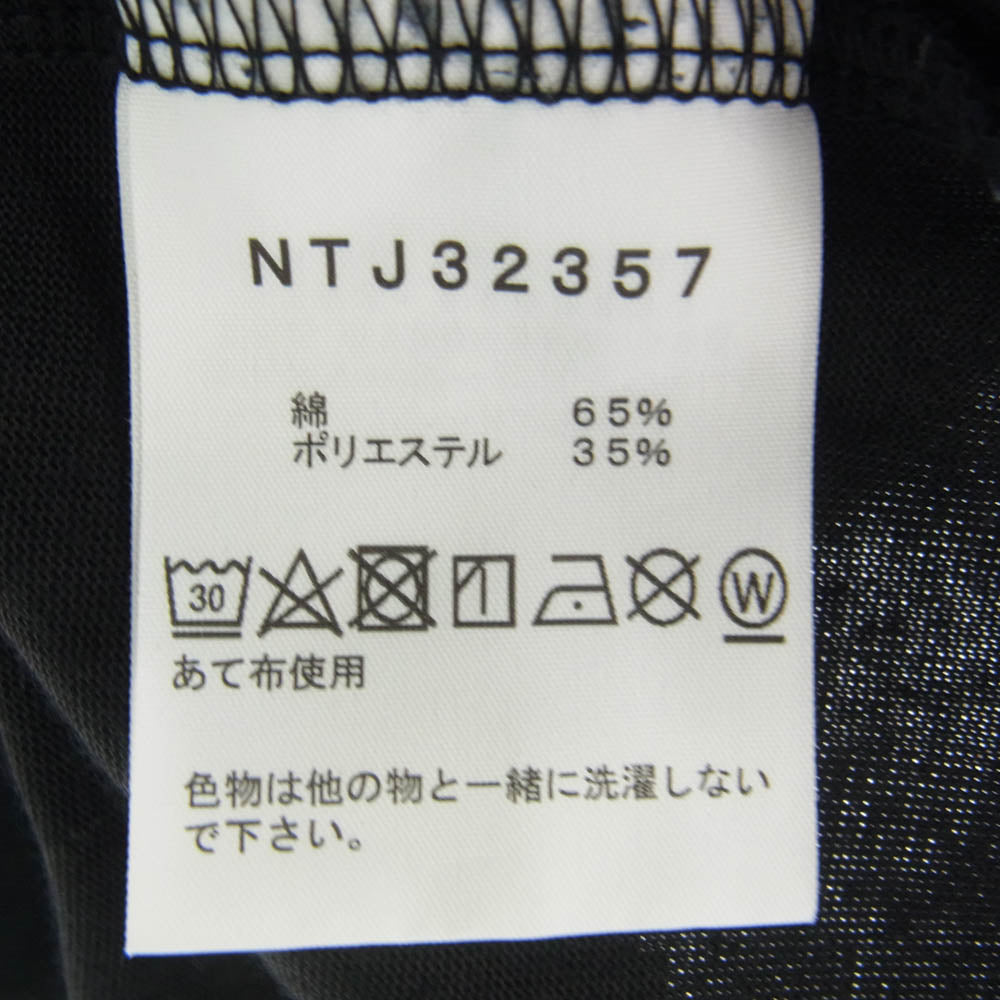 THE NORTH FACE ノースフェイス NTJ32357 キッズ 子供用 ロングスリーブ スモール スクエアロゴ 長袖Tシャツ ブラック系 150【中古】