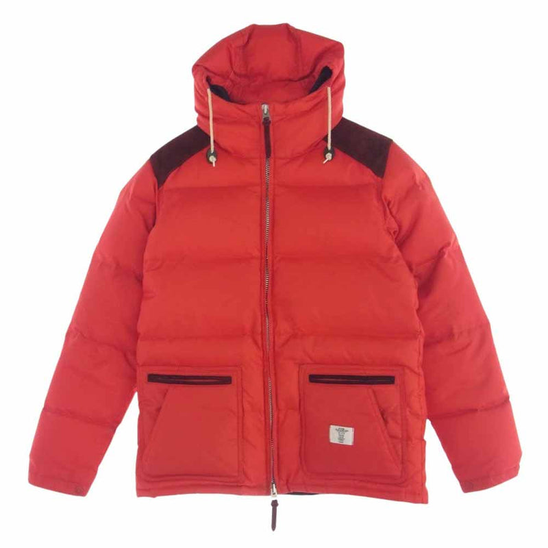 BEDWIN & THE HEARTBREAKERS ベドウィンアンドザハートブレイカーズ ハイカウント フーデッド ダウン ジャケット HOODED DOWN レッド系 F【中古】