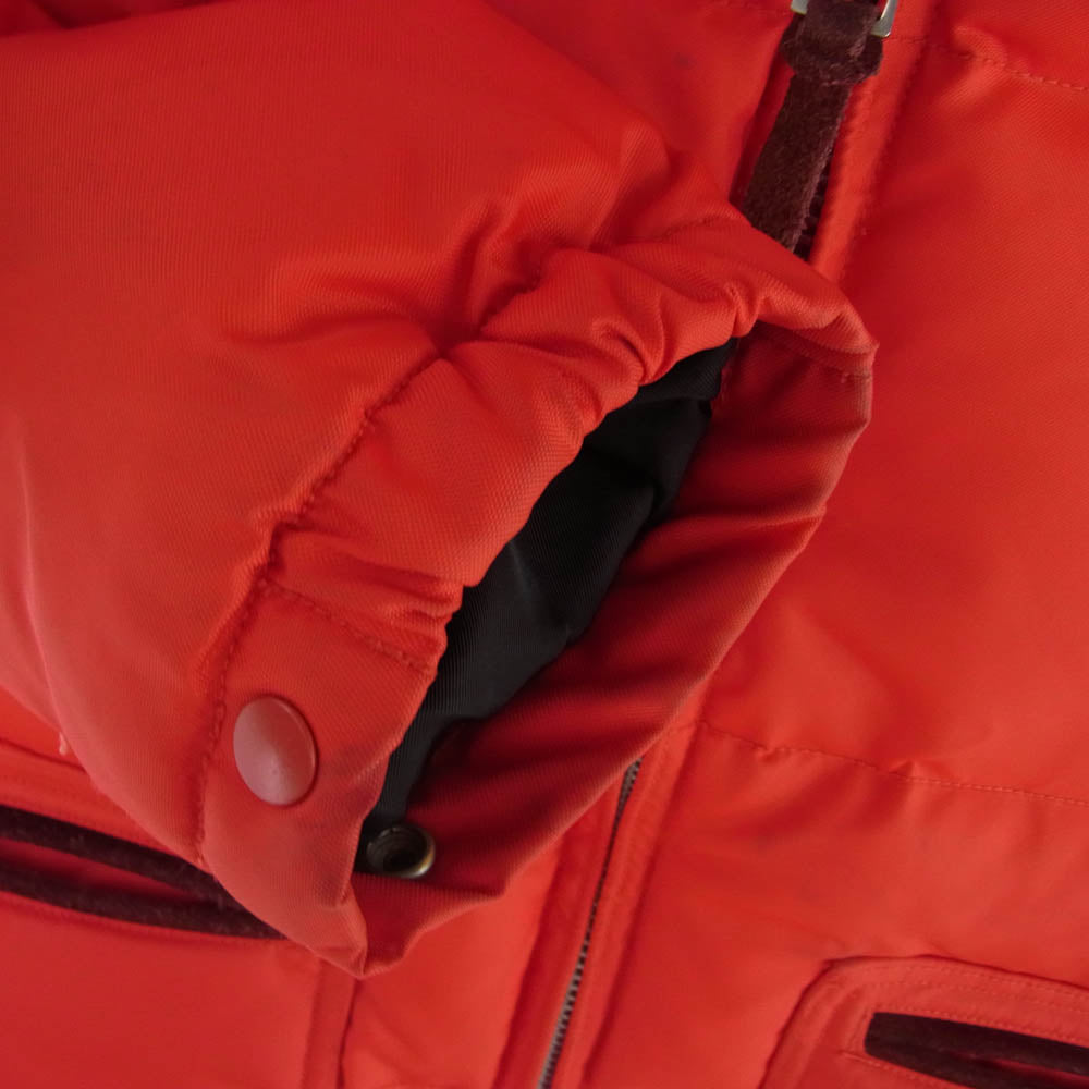 BEDWIN & THE HEARTBREAKERS ベドウィンアンドザハートブレイカーズ ハイカウント フーデッド ダウン ジャケット HOODED DOWN レッド系 F【中古】