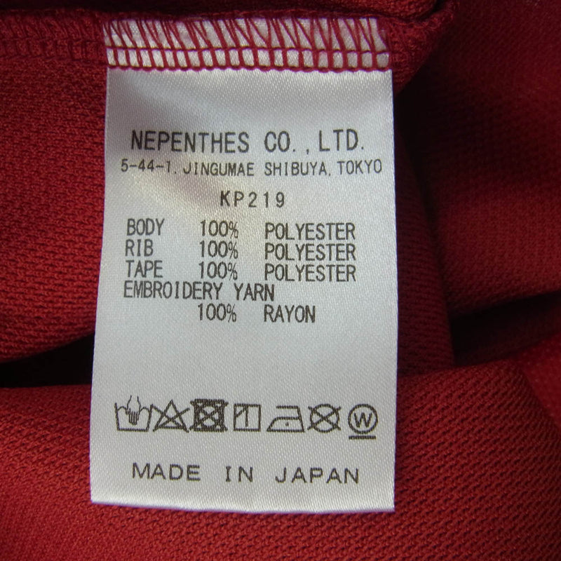 Needles ニードルス 22SS KP219 Track Crew Neck Shirt Poly Smooth トラック クルーネック シャツ ジャージ トップス レッド系 L【中古】