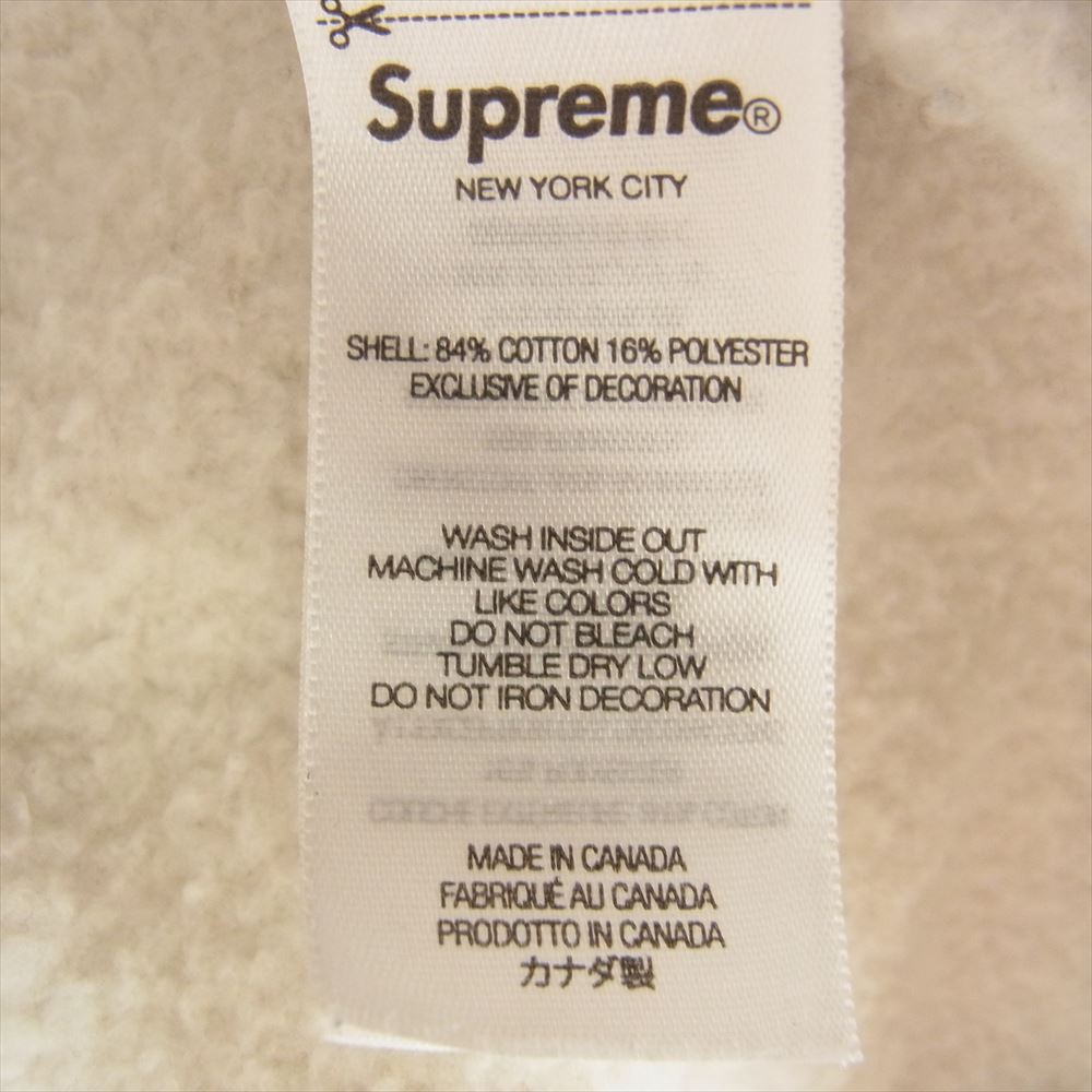 Supreme シュプリーム 23SS Overdyed S Logo Hooded Sweatshirt オーバーダイ エス ロゴ フーディー スウェット パーカー XL オフホワイト系 XL【中古】