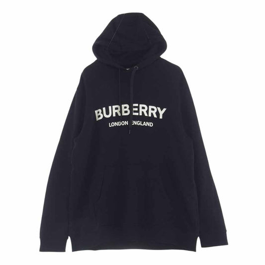 BURBERRY バーバリー 8009509 国内正規品 LEXSTONE LOGO HOODIE ロゴ パーカー ブラック XL ブラック系 XL【中古】