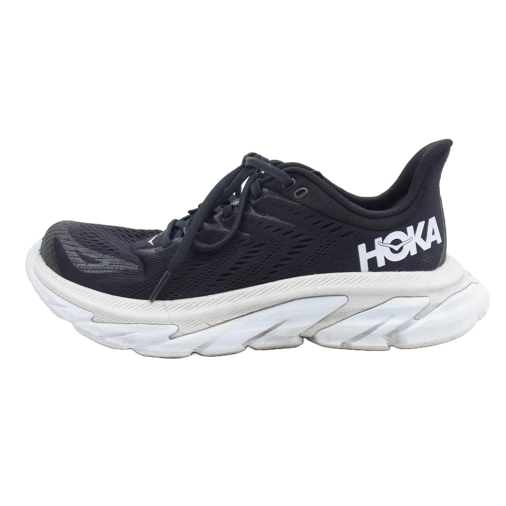 HOKA ONE ONE ホカ オネオネ 1110510-bwht CLIFTON EDGE クリフトン エッジ ローカット スニーカー ブラック系 25.5cm【中古】