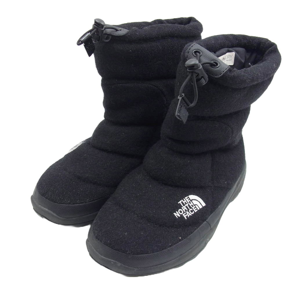 THE NORTH FACE ノースフェイス NF51485 Nuptse Bootie Wool ヌプシ ウール ブーツ ブラック系 25cm【中古】