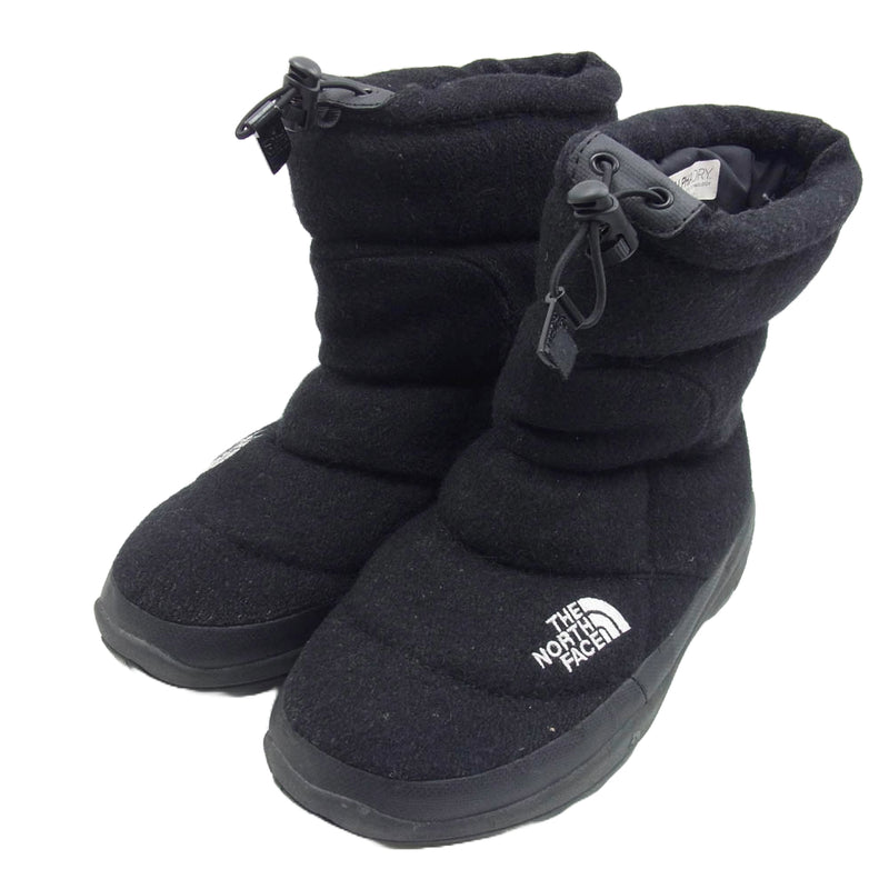 THE NORTH FACE ノースフェイス NF51485 Nuptse Bootie Wool ヌプシ ウール ブーツ ブラック系 25cm【中古】