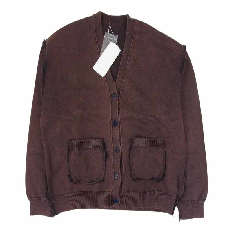 UNUSED アンユーズド US2437-C004S3 COTTON KNIT CARDIGAN インサイドアウト ユーズド加工 カーディガン パープル系 3【新古品】【未使用】【中古】