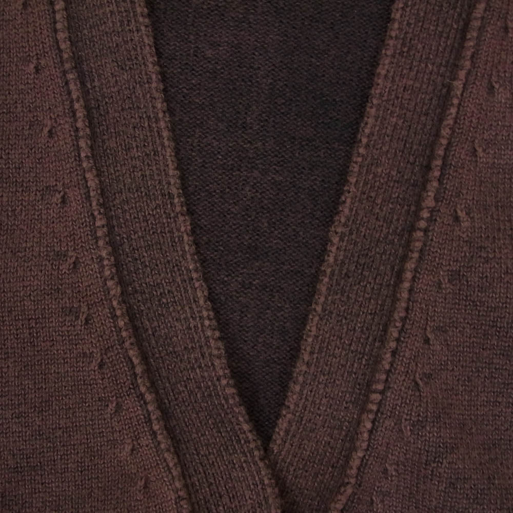 UNUSED アンユーズド US2437-C004S3 COTTON KNIT CARDIGAN インサイドアウト ユーズド加工 カーディガン パープル系 3【新古品】【未使用】【中古】