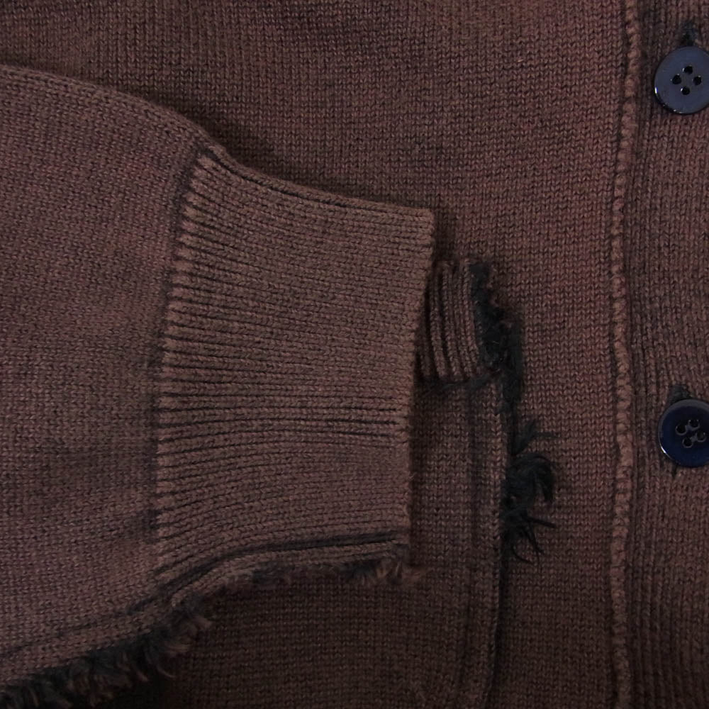 UNUSED アンユーズド US2437-C004S3 COTTON KNIT CARDIGAN インサイドアウト ユーズド加工 カーディガン パープル系 3【新古品】【未使用】【中古】