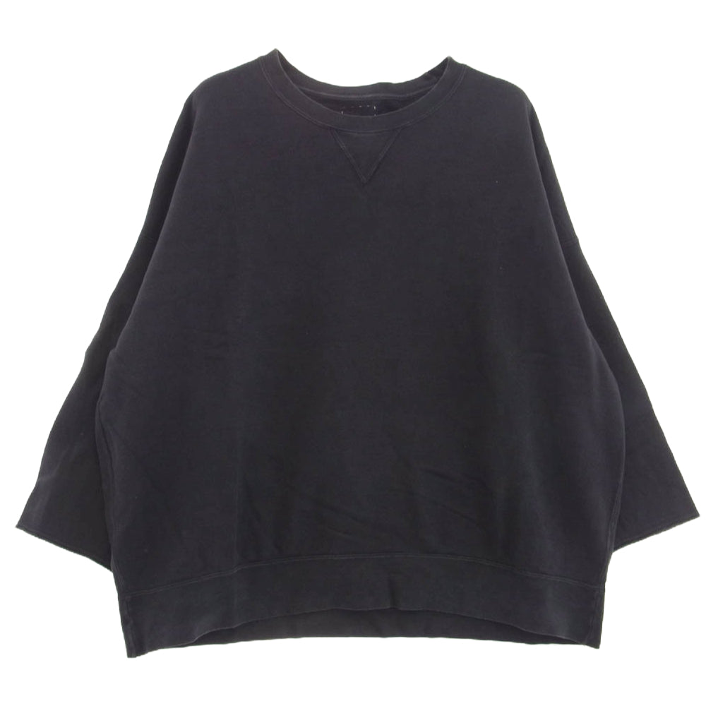 VISVIM ビズビム 23AW 0123205010020 AMPLUS SB SWEAT 3/4 DMGD (U.D.)  アンプラス SB スウェット 3/4 NAVY SIZE 5 ネイビー系 5【美品】【中古】