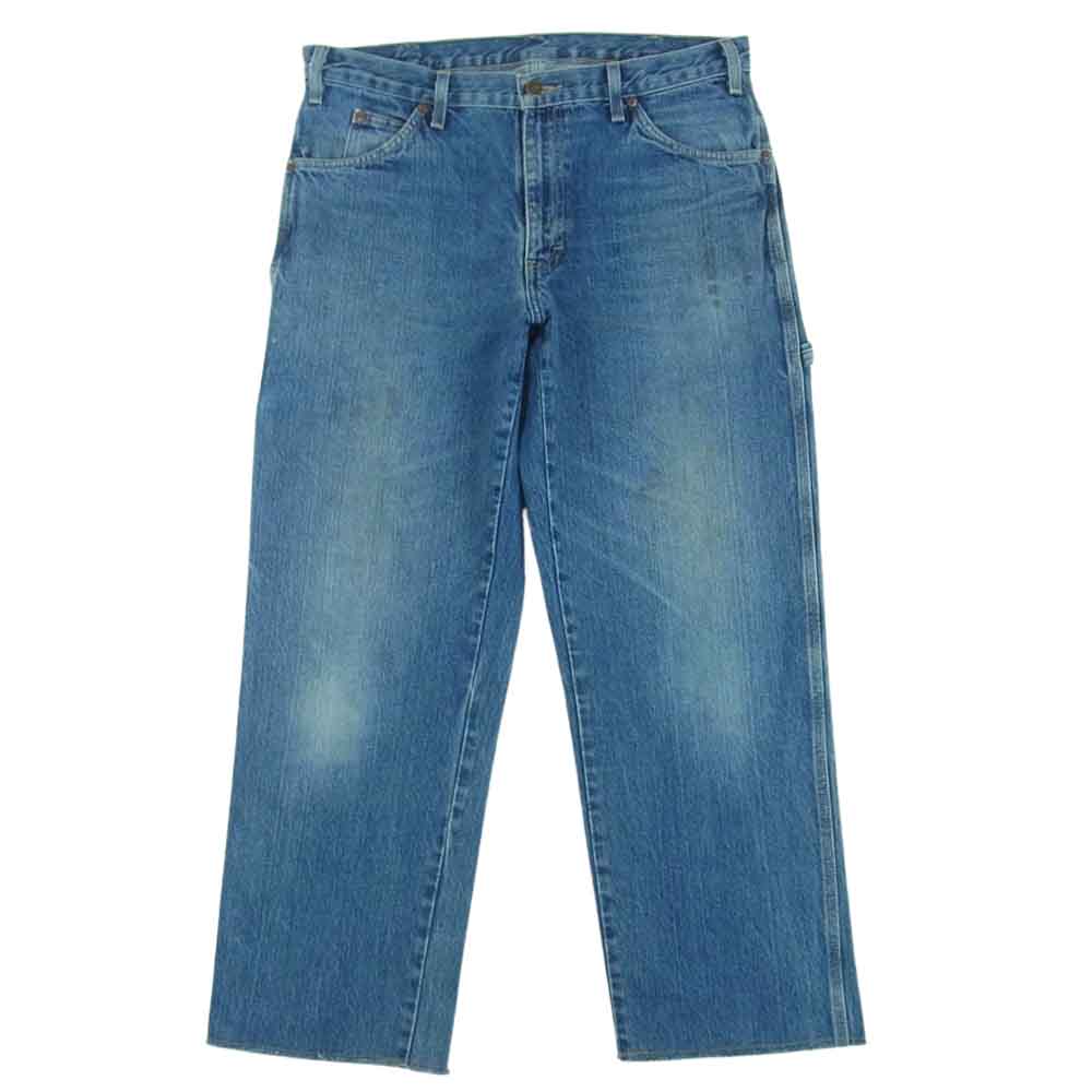 Dickies ディッキーズ ペインター デニム カットオフ パンツ コットン メキシコ製 インディゴブルー系 34【中古】