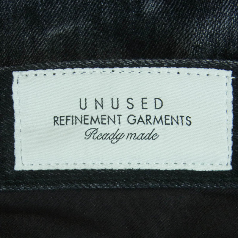 UNUSED アンユーズド UW1065 WASH BLEACH DENIM ウォッシュ ブリーチ デニム パンツ コットン 日本製 グレー系 3【中古】