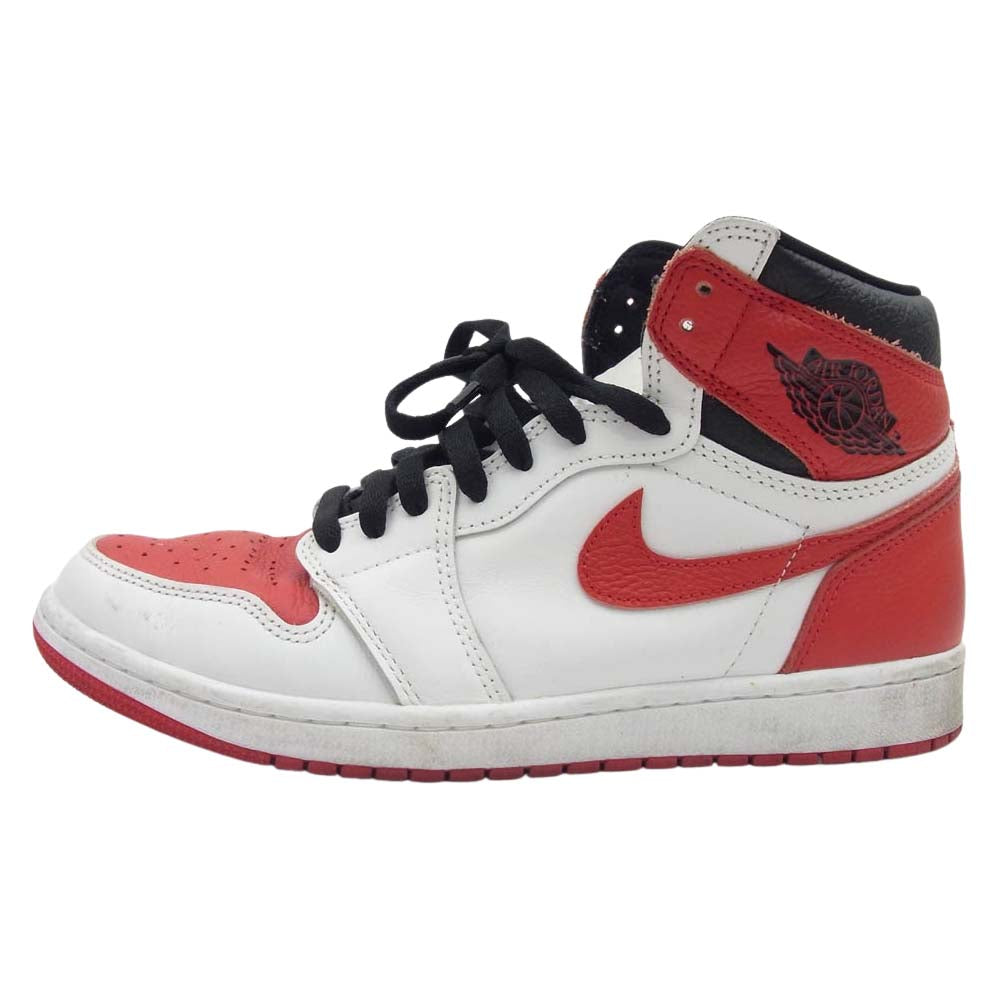 NIKE ナイキ 555088-161 AJ1 High OG Heritage エアジョーダン1 ハイ スニーカー レッド系 ホワイト系 27.5cm【中古】