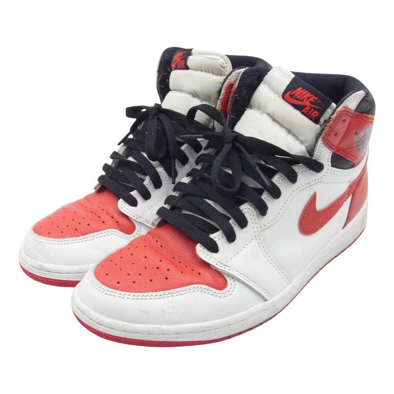 NIKE ナイキ 555088-161 AJ1 High OG Heritage エアジョーダン1 ハイ スニーカー レッド系 ホワイト系 27.5cm【中古】