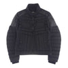 MONCLER モンクレール 国内正規品 420914180285 BAHR 肩ラムレザー切替 バイカー キルティング ダウン ジャケット ブラック系 1【中古】