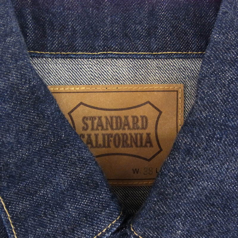 STANDARD CALIFORNIA スタンダードカリフォルニア SD Denim Jacket S957 one Wash  ワンウォッシュ デニム ジャケット インディゴブルー系 W38【中古】