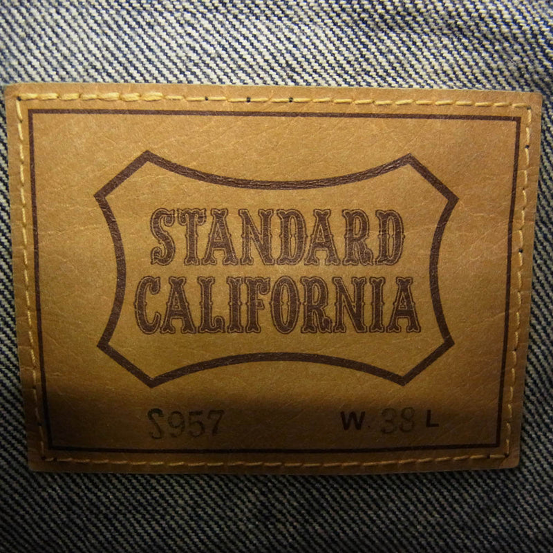 STANDARD CALIFORNIA スタンダードカリフォルニア SD Denim Jacket S957 one Wash  ワンウォッシュ デニム ジャケット インディゴブルー系 W38【中古】