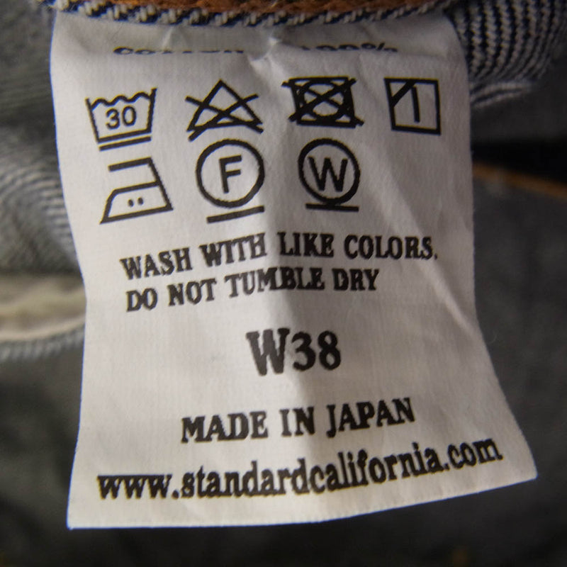 STANDARD CALIFORNIA スタンダードカリフォルニア SD Denim Jacket S957 one Wash  ワンウォッシュ デニム ジャケット インディゴブルー系 W38【中古】