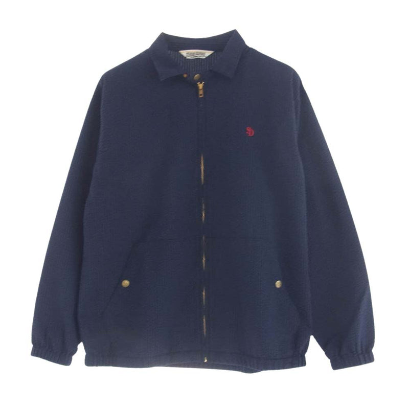 STANDARD CALIFORNIA スタンダードカリフォルニア SD Seersucker Harrington Jacket シアサッカー ハリントン ジャケット ネイビー系 L【極上美品】【中古】